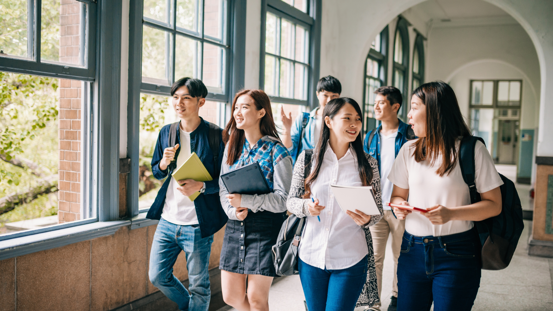 University students engaged in learning and collaboration